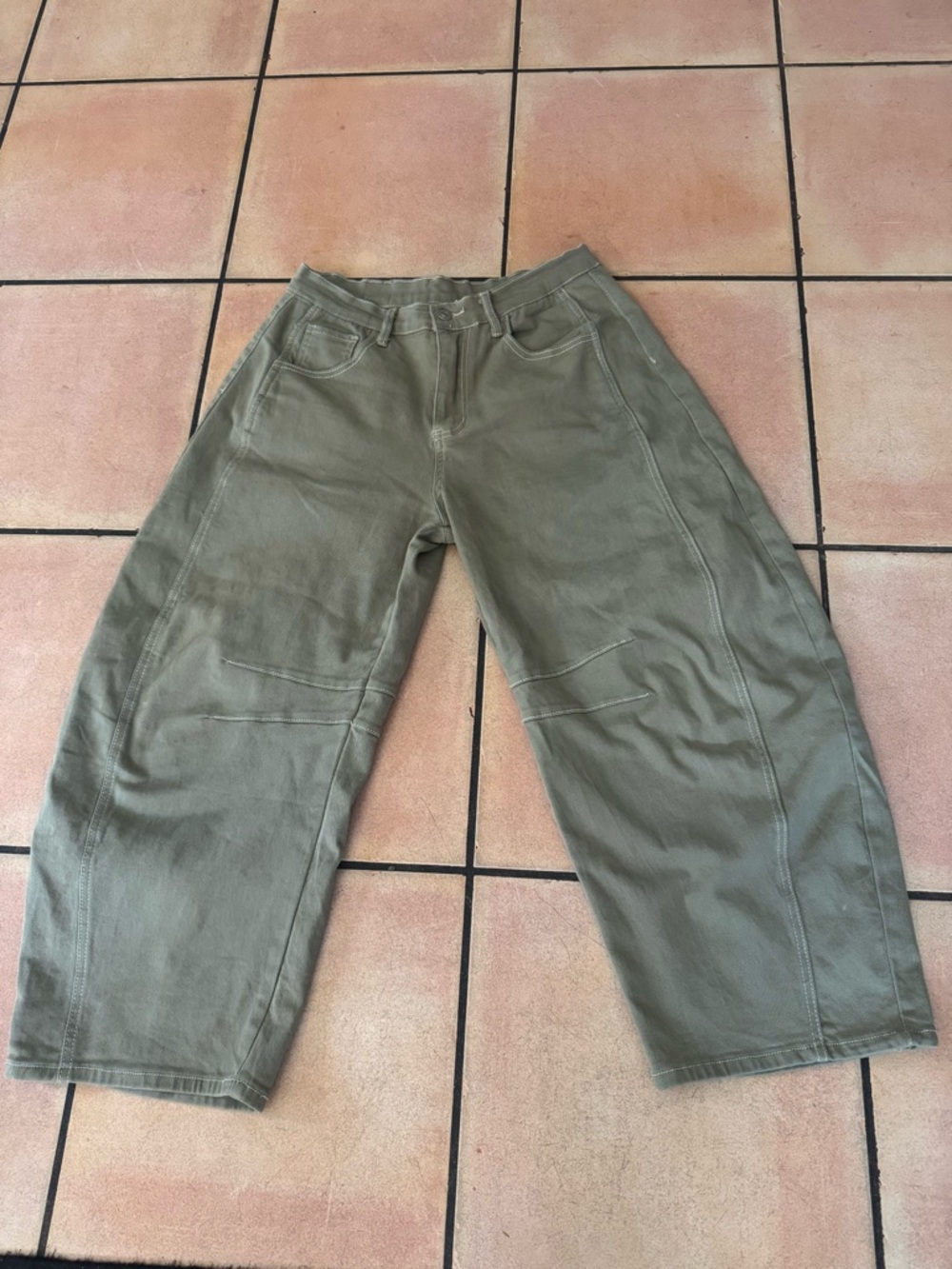 AHO Barrel Pants  - Olive Green